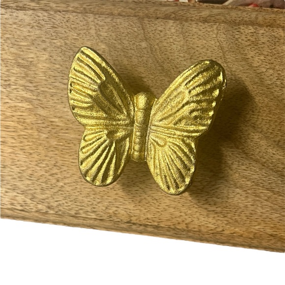 NWT 3 Butterfly Gold Toned Hooks mounted on wood panel - Picture 5 of 9